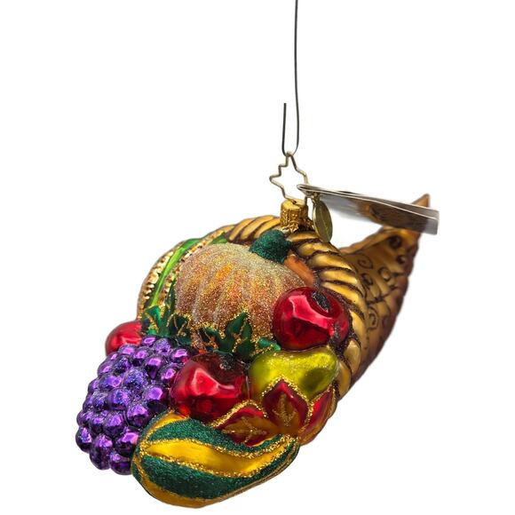 Christopher Radko Bountiful Harvest Cornucopia Thanksgiving Christmas Ornament - Picture 1 of 10